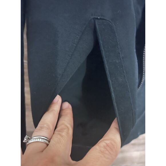 Armani Exchange Black Moto zipped women jacket pockets size M Elbow Patch Lined - Picture 4 of 10